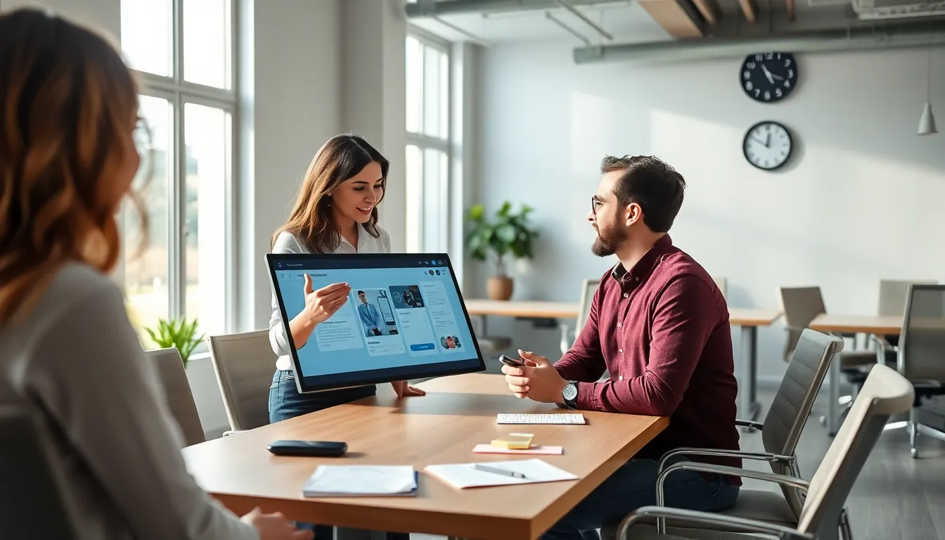 diverse team conducting usability testing in a modern office.